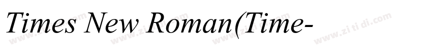 Times New Roman(Time字体转换